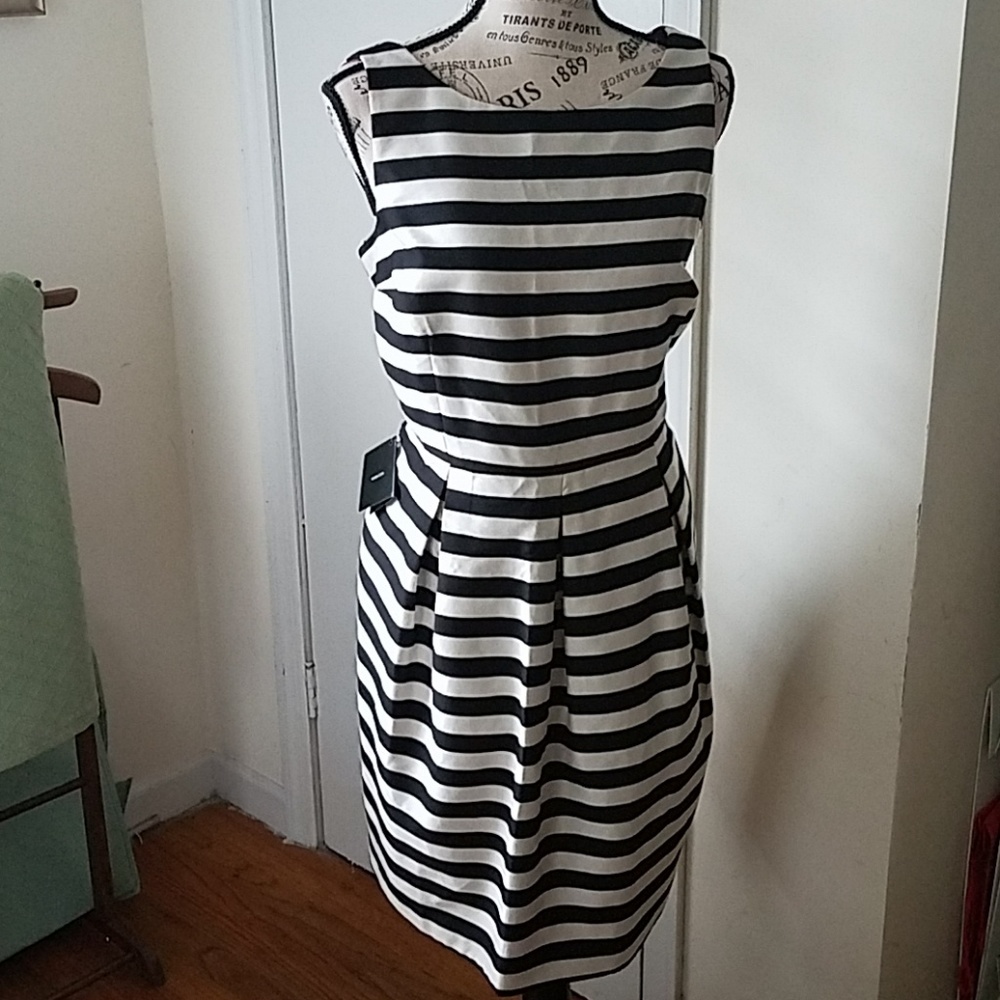 White house black market striped dress